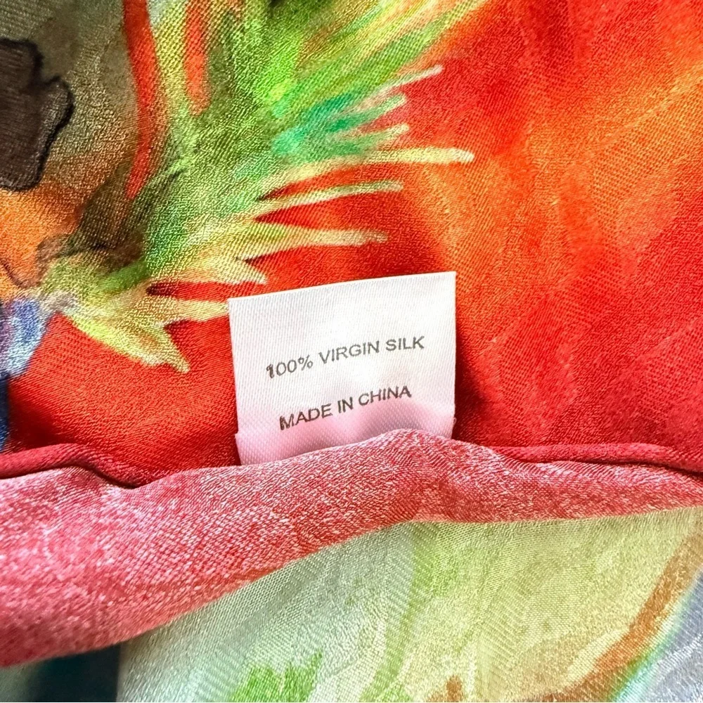 Nancy Dunlop Cawdrey “Follow My Lead” Vibrant Dye On Satin Silk 12” X 58”